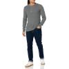 imageAmazon Essentials Long Sleeve Waffle Henley Shirts for Men SlimFitCharcoal
