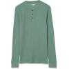 imageAmazon Essentials Long Sleeve Waffle Henley Shirts for Men SlimFitGreen