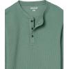 imageAmazon Essentials Long Sleeve Waffle Henley Shirts for Men SlimFitGreen