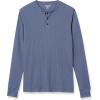 imageAmazon Essentials Long Sleeve Waffle Henley Shirts for Men SlimFitIndigo