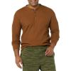 imageAmazon Essentials Long Sleeve Waffle Henley Shirts for Men SlimFitLight Brown