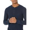 imageAmazon Essentials Long Sleeve Waffle Henley Shirts for Men SlimFitNavy