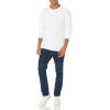 imageAmazon Essentials Long Sleeve Waffle Henley Shirts for Men SlimFitWhite