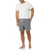imageAmazon Essentials Mens 7quot Cotton Knit Pajama Shorts Pack of 2BlackCharcoal Heather