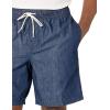 imageAmazon Essentials Mens 8quot Inseam RelaxedFit Drawstring Walk Shorts Available in Plus SizeDark Wash Chambray