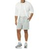 imageAmazon Essentials Mens 8quot Inseam RelaxedFit Drawstring Walk Shorts Available in Plus SizeGreen Pink Vertical Stripe