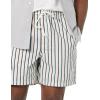 imageAmazon Essentials Mens 8quot Inseam RelaxedFit Drawstring Walk Shorts Available in Plus SizeGreen Pink Vertical Stripe
