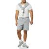 imageAmazon Essentials Mens 8quot Inseam RelaxedFit Drawstring Walk Shorts Available in Plus SizeLight Grey