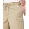 imageAmazon Essentials Mens 9quot Elastic Waist Cargo ShortKhaki Brown