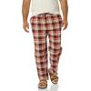 imageAmazon Essentials Mens Breathable Flannel Pajama Pant Available in Big ampamp TallBurgundy Orange White Plaid
