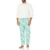 imageAmazon Essentials Mens Breathable Flannel Pajama Pant Available in Big ampamp TallEcru Festive Tree