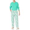 imageAmazon Essentials Mens Breathable Flannel Pajama Pant Available in Big ampamp TallEcru Festive Tree