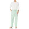 imageAmazon Essentials Mens Breathable Flannel Pajama Pant Available in Big ampamp TallMint Green Forest Animals