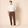 imageAmazon Essentials Mens ClassicFit WrinkleResistant Pleated Chino Pant Available in Big ampamp TallBrown