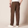 imageAmazon Essentials Mens ClassicFit WrinkleResistant Pleated Chino Pant Available in Big ampamp TallBrown