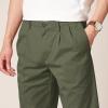 imageAmazon Essentials Mens ClassicFit WrinkleResistant Pleated Chino Pant Available in Big ampamp TallDark Olive