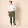 imageAmazon Essentials Mens ClassicFit WrinkleResistant Pleated Chino Pant Available in Big ampamp TallDark Olive