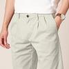 imageAmazon Essentials Mens ClassicFit WrinkleResistant Pleated Chino Pant Available in Big ampamp TallStone
