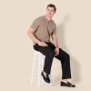 imageAmazon Essentials Mens ClassicFit WrinkleResistant Stretch Dress PantsBlack