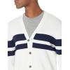 imageAmazon Essentials Mens Cotton Cardigan SweaterNavy White Rugby Stripe