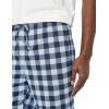 imageAmazon Essentials Mens Cotton Knit Pajama PantBlue Navy Buffalo