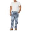 imageAmazon Essentials Mens Cotton Knit Pajama PantBlue Navy Buffalo