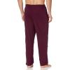 imageAmazon Essentials Mens Cotton Knit Pajama PantBurgundy