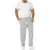 imageAmazon Essentials Mens Cotton Knit Pajama PantGrey Buffalo Check