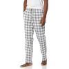 imageAmazon Essentials Mens Cotton Knit Pajama PantGrey Buffalo Check