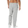 imageAmazon Essentials Mens Cotton Knit Pajama PantGrey Buffalo Check