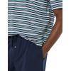 imageAmazon Essentials Mens Cotton Modal TShirt and FullLength Bottom Pajama SetBlack Navy Mix Stripe