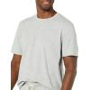 imageAmazon Essentials Mens Cotton Modal TShirt and FullLength Bottom Pajama SetGrey Heather