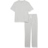 imageAmazon Essentials Mens Cotton Modal TShirt and FullLength Bottom Pajama SetGrey Heather