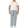 imageAmazon Essentials Mens Cotton Poplin FullLength Pajama Bottoms Pack of 2Dusty BlueNavy Plaid