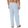 imageAmazon Essentials Mens Cotton Poplin FullLength Pajama Bottoms Pack of 2Ice Blue FlamingoIndigo