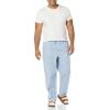 imageAmazon Essentials Mens Cotton Poplin FullLength Pajama Bottoms Pack of 2Ice Blue FlamingoIndigo