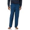 imageAmazon Essentials Mens Cotton Poplin FullLength Pajama Bottoms Pack of 2Ice Blue FlamingoIndigo