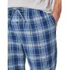 imageAmazon Essentials Mens Cotton Poplin Pant with Cotton Jersey TShirt Pajama SetGrey HeatherNavy Plaid