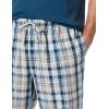 imageAmazon Essentials Mens Cotton Poplin Pant with Cotton Jersey TShirt Pajama SetIndigoNavy Plaid