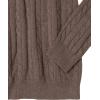 imageAmazon Essentials Mens Crewneck Cable Cotton SweaterBrown Heather