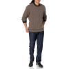 imageAmazon Essentials Mens Crewneck Cable Cotton SweaterBrown Heather