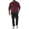 imageAmazon Essentials Mens Crewneck Cable Cotton SweaterBurgundy
