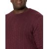 imageAmazon Essentials Mens Crewneck Cable Cotton SweaterBurgundy