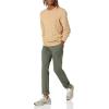 imageAmazon Essentials Mens Crewneck Cable Cotton SweaterCamel Heather