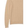 imageAmazon Essentials Mens Crewneck Cable Cotton SweaterCamel Heather