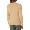 imageAmazon Essentials Mens Crewneck Cable Cotton SweaterCamel Heather