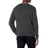 imageAmazon Essentials Mens Crewneck Cable Cotton SweaterCharcoal Heather