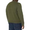 imageAmazon Essentials Mens Crewneck Cable Cotton SweaterOlive Heather