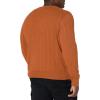 imageAmazon Essentials Mens Crewneck Cable Cotton SweaterRust