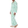 imageAmazon Essentials Mens Flannel Pajama SetEcru Festive Tree